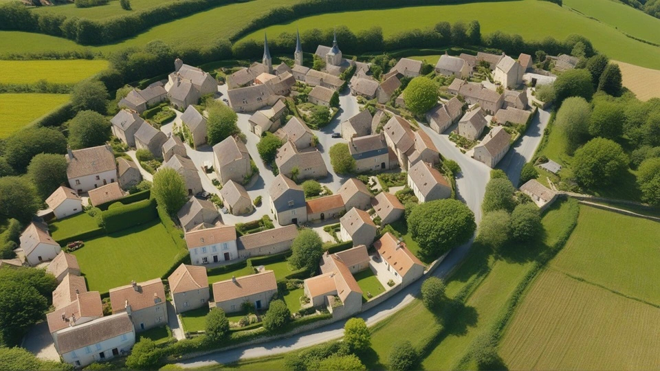 Village vu du ciel